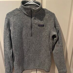 Patagonia Women's Better Sweater 1/4-Zip Fleece Grey Size M